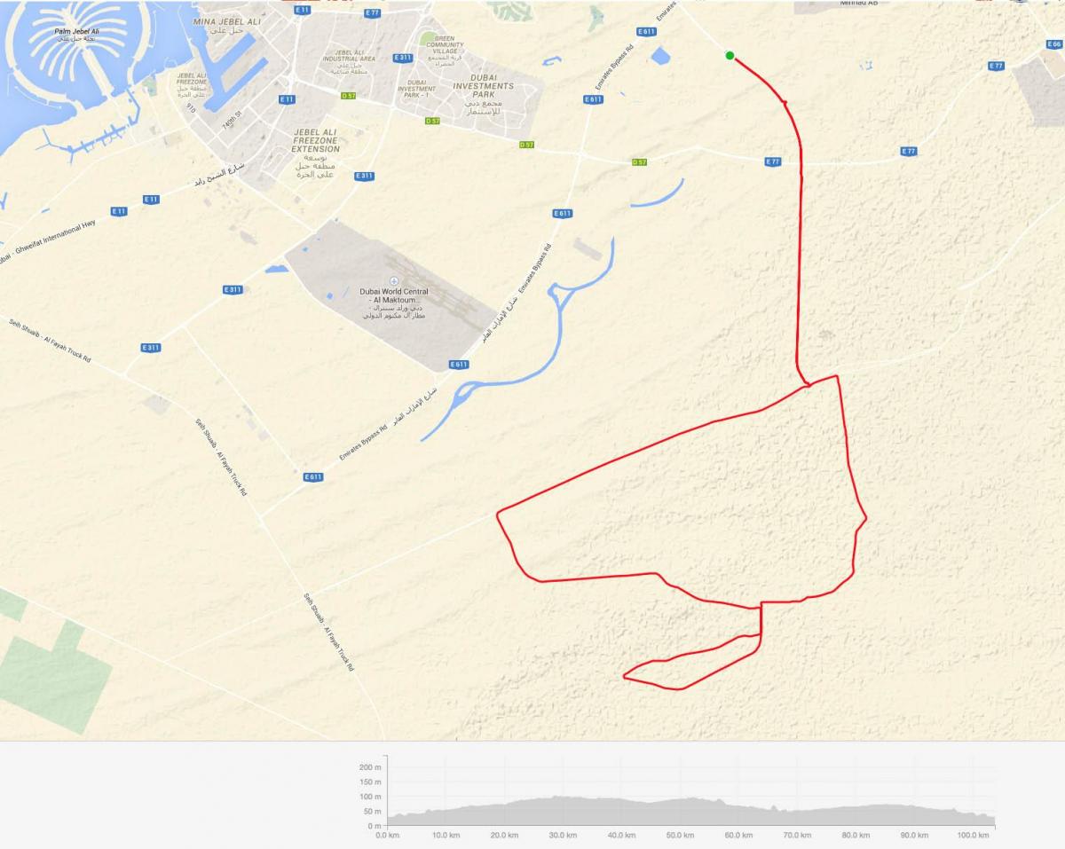 Al Qudra 주기 경로에 위치 지도