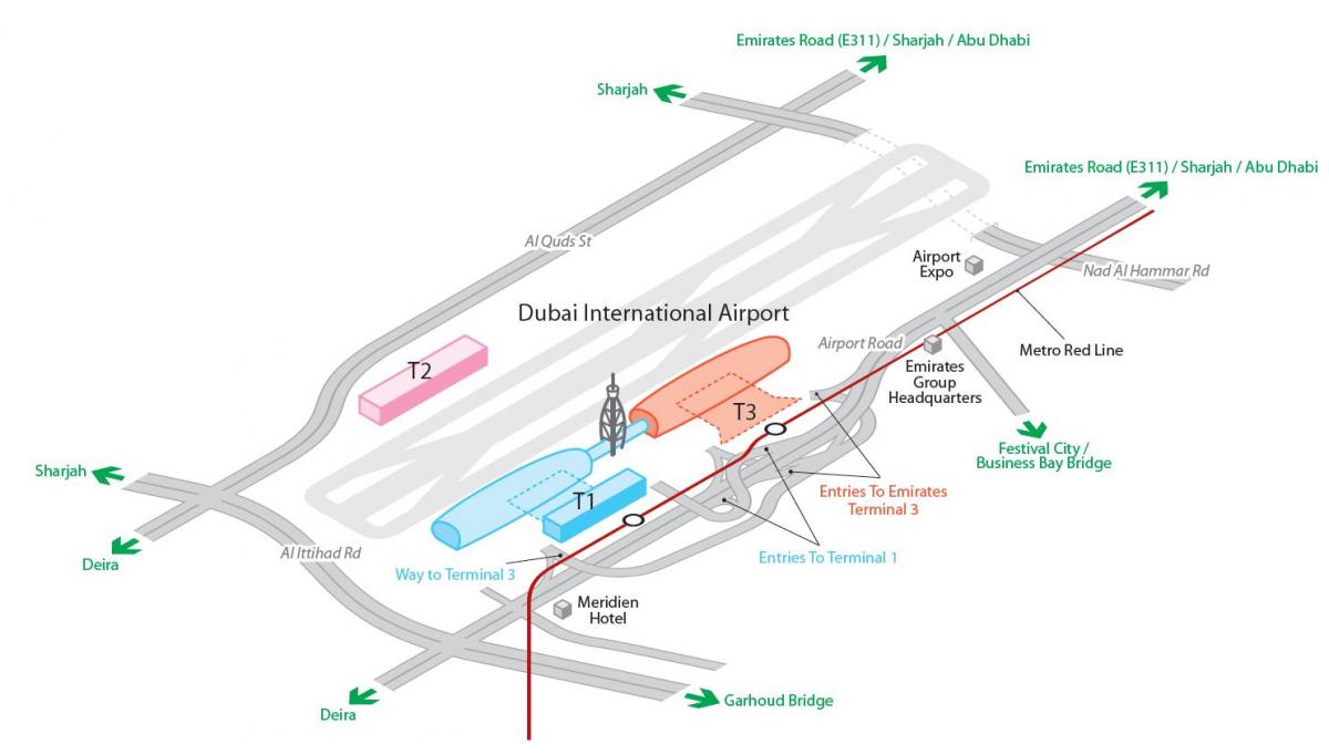 dxb airport 지도
