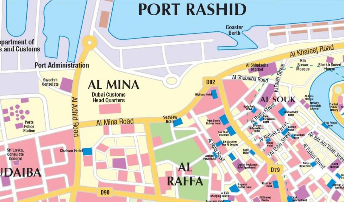 두바이의 포트 맵