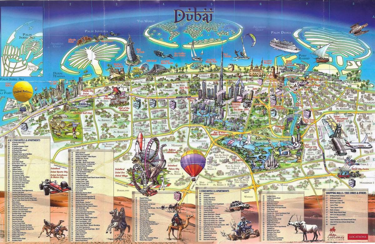 의 3d 지도 두바이
