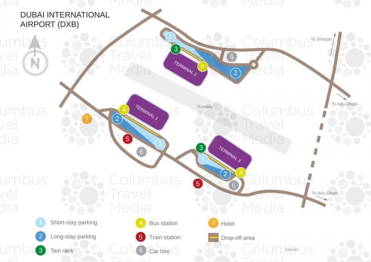 두바이 공항 터미 맵