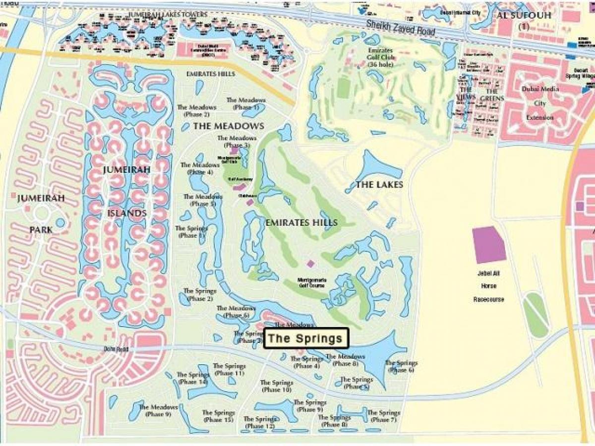 지도 두바이의 초원