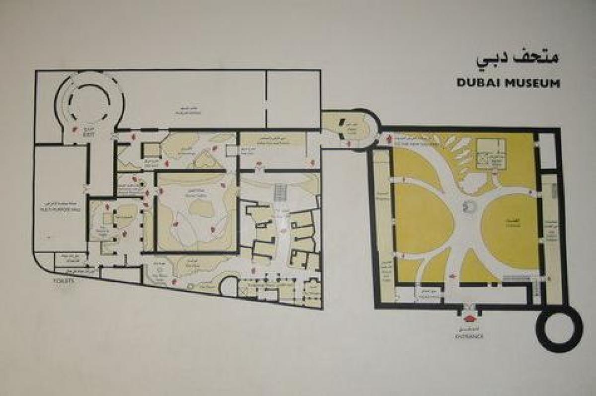 두바이 박물관에 위치 지도