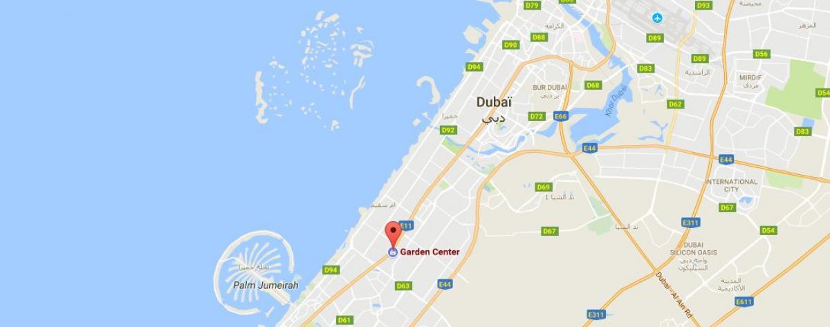 두바이 정원 센터에 위치 지도
