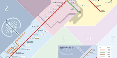 두바이의 기차역이 지도