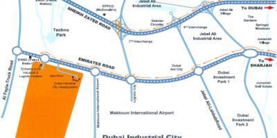 지도 두바이의 산업 도시