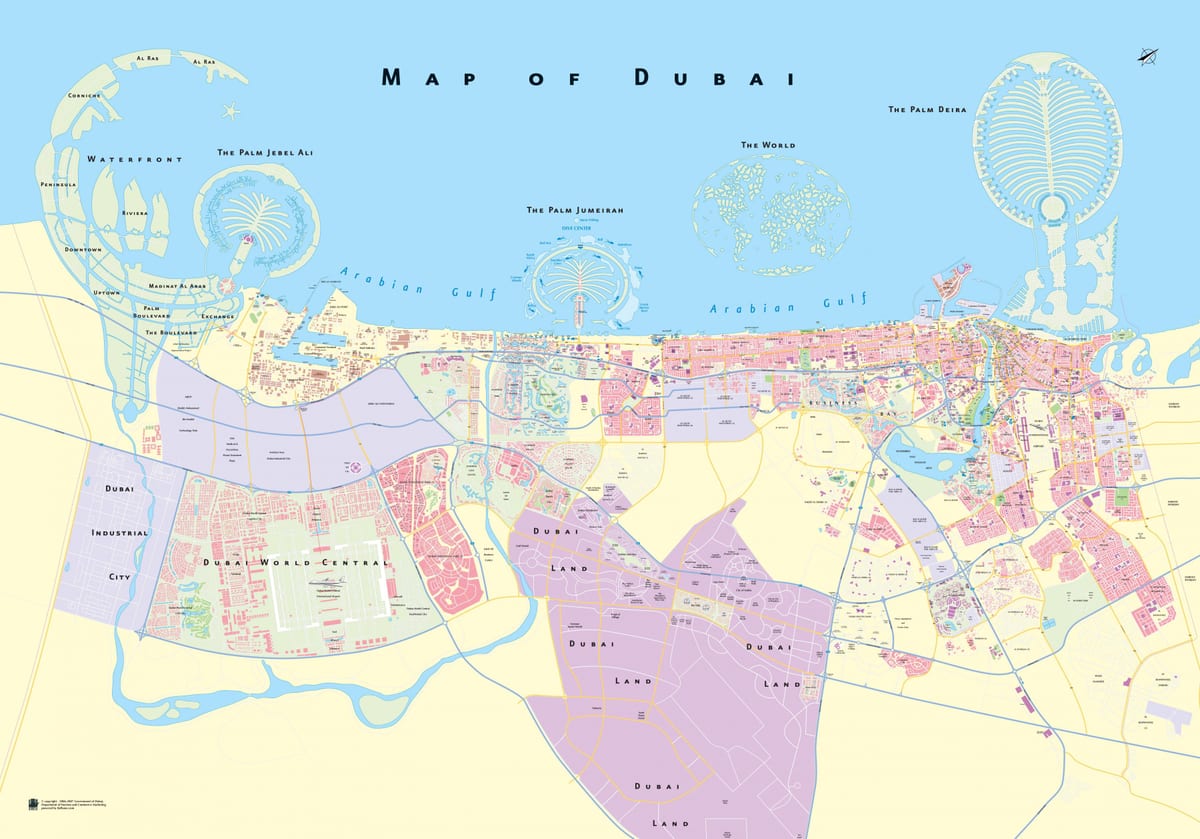 지도 Dubai desert