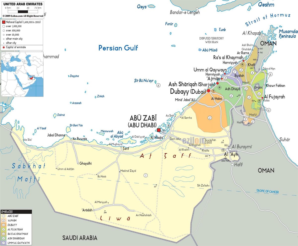 지도 Dubai united arab Emirates