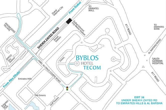 두바이 Tecom 지도