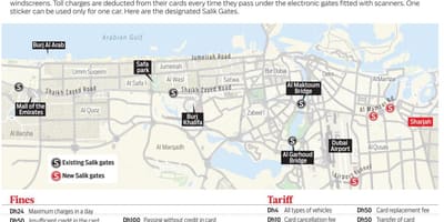 Salik 에 두바이 map